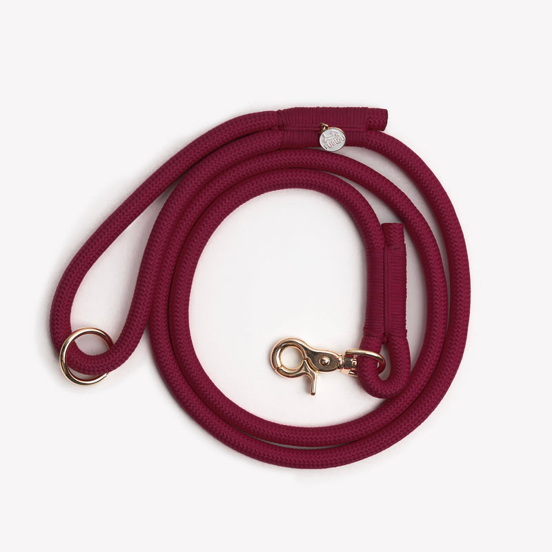Bordeaux Braided Rope Dog Leash