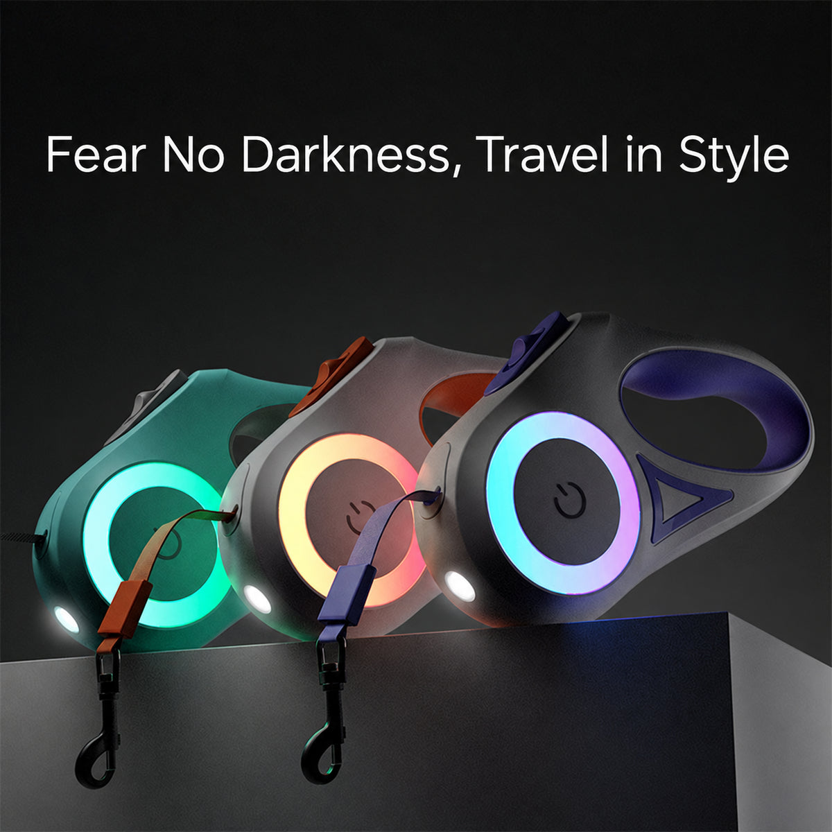 Everyday LED Retractable Dog Leash & Collar