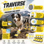 Dog Helios 'Traverse' Premium Grip High-Ankle Outdoor Dog Boots - Set Of 4