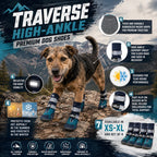 Dog Helios 'Traverse' Premium Grip High-Ankle Outdoor Dog Boots - Set Of 4